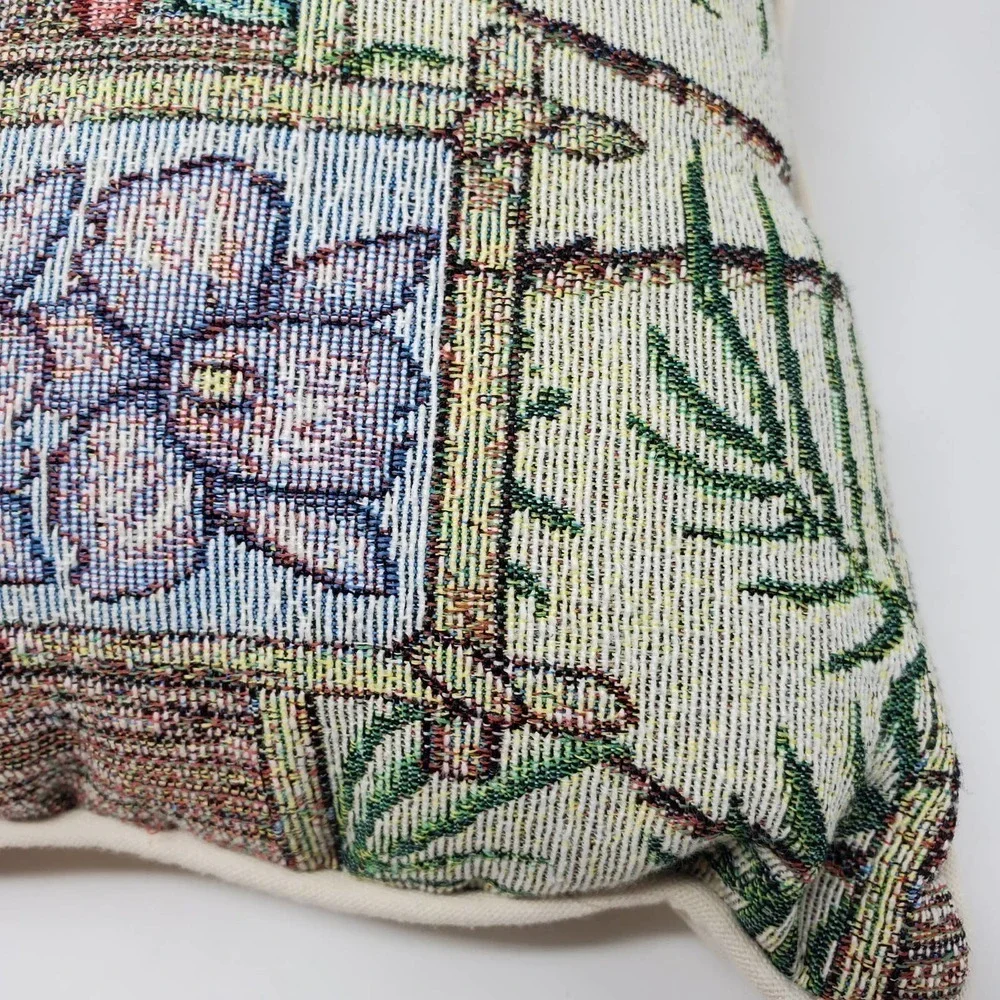 Parrot & Palm Tree Tapestry Pillows Set of 2 Tropical Jungle Decor Coastal Boho